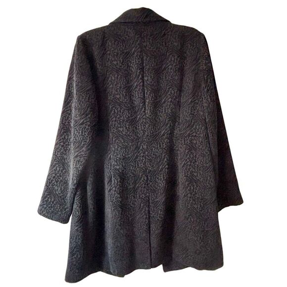 Chico’s L black dress coat lined single closure pockets (Chico’s size 2) - Picture 3 of 10